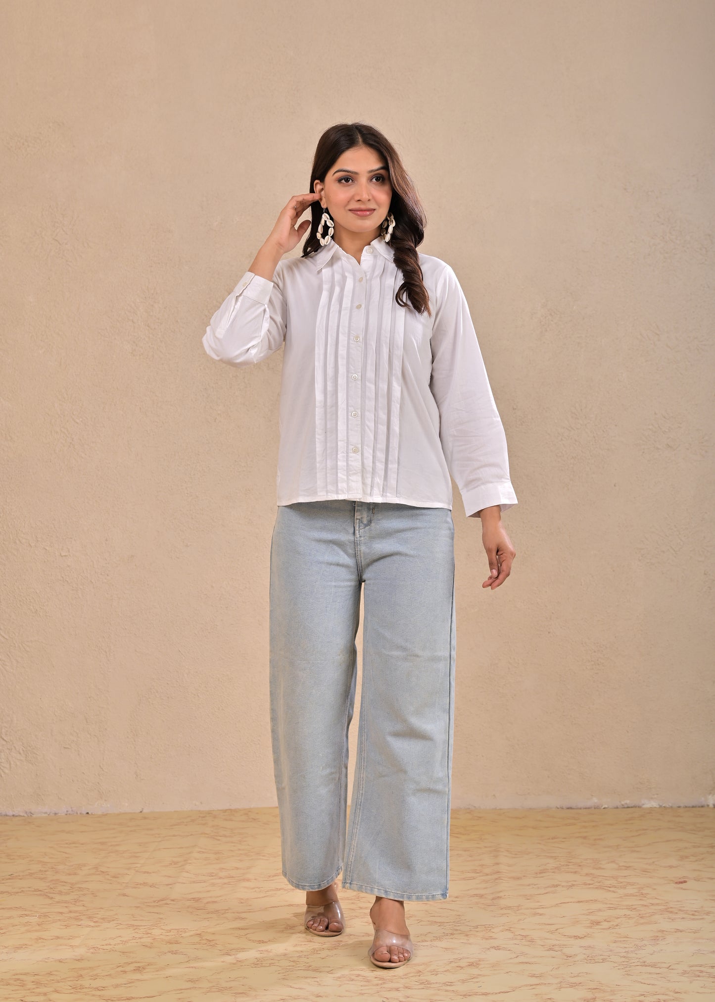 SERENE PINTUCK LUXE SHIRT