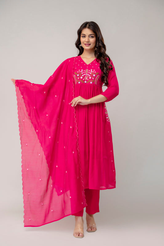 CHANDERI CHARM SUIT SET