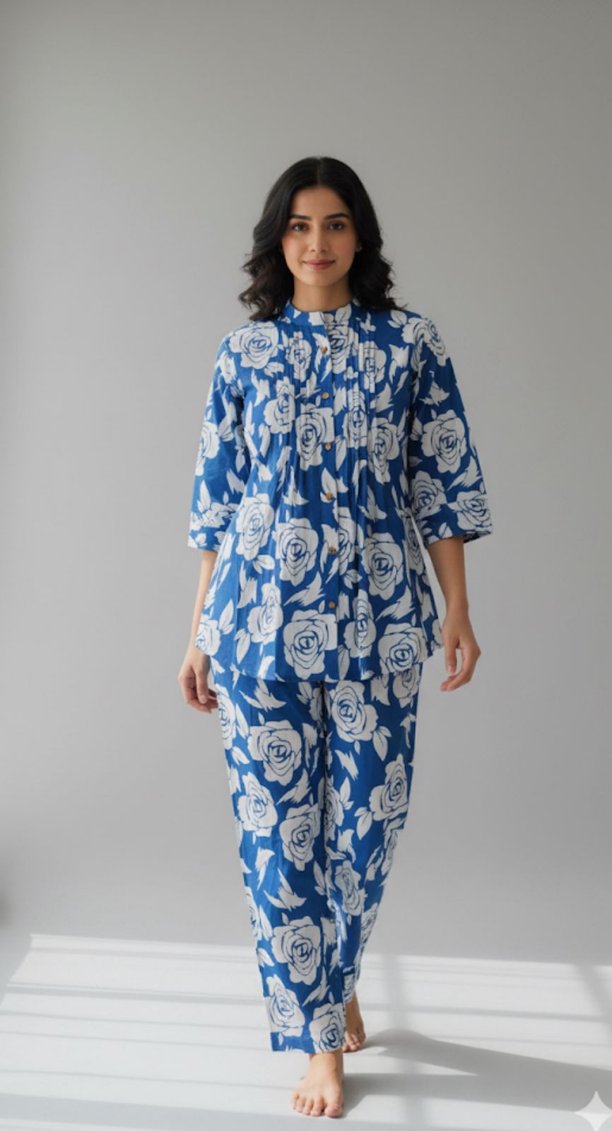 OCEAN BLUE COTTON CO-ORD SET