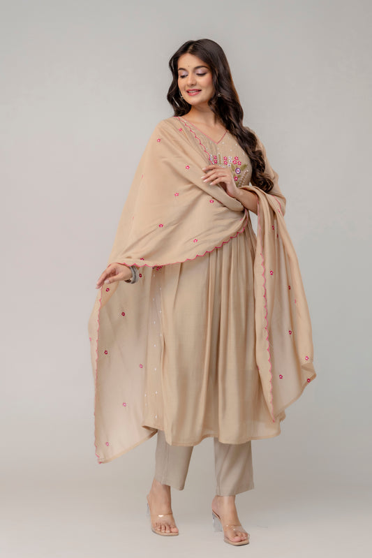 RIWAYAT BEIGE SUIT SET